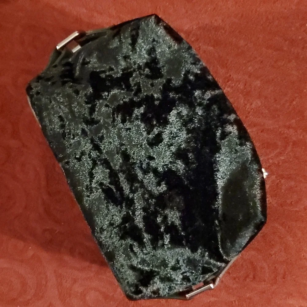 NEW Kendall & Kylie Black Velvet Cube Cosmetic Bag
